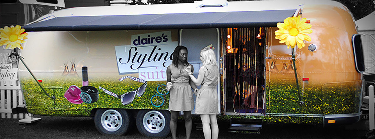 Airstream trailer wrap for Claire's Accessories by Totally Dynamic