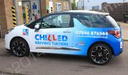 Citroen DS3 fully vinyl wrapped in a printed vehicle wrap design by Totally Dynamic Norfolk
