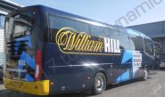 Coach fully vinyl wrapped for William Hill