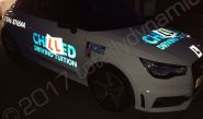 Audi A1 for Chilled Driving Tuition with reflective vinyl lettering