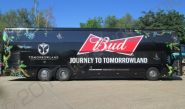 Coach vinyl wrapped for Budweiser's Tomorrowland Project