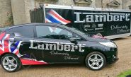 Ford Fiesta fleet vinyl wrapped for Lamberts