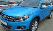 VW Tiguan vinyl wrapped in a Pearlescent blue car wrap