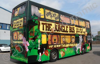Double decker bus wrapped in fully printed bus by Totally Dynamic South London