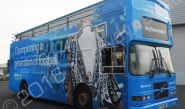 Open top bus vinyl wrapped for Barclays & Leicester City FC