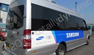 Minibus fleet part-wrapped for the Olympics by Totally Dynamic North London