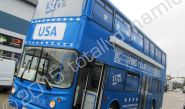 Double Decker bus vinyl wrapped for STA Travel