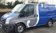 Ford Transit vinyl wrapped for Speedy Products