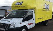 Ford Transit box van vinyl wrapped for TED in a printed van wrap design by Totally Dynamic Norfolk