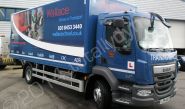 DAF lorry cab and box trailer fully vinyl wrapped in a printed lorry wrap design by Totally Dynamic North London