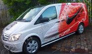 Mercedes Vito van fully wrapped in a printed vinyl vehicle wrap for NIKE by Totally Dynamic Manchester