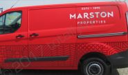 Ford Transit van vinyl wrapped for Marston Properties