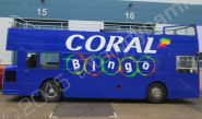 Open Top Bus vinyl wrapped for Coral Bingo