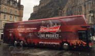 Coach fully vinyl wrapped for Budweiser
