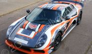 Noble M12 vinyl wrapped in a printed motorsport design by Totally Dynamic Norfolk