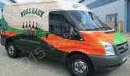Ford Transit Van vinyl wrapped for the Hogs Back Brewery