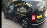 VW Caddy part-wrapped for Swagger and Jacks