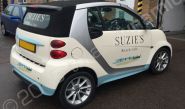 Smart 4 Two vinyl wrapped for Suzi's Beach Cafe