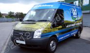 LWB Ford Transit fully wrapped in printed vinyl design by Totally Dynamic Leeds