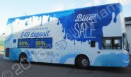 Double Decker Bus vinyl wrapped for STA Travel
