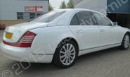 Maybach 57 fully wrapped in a gloss white vinyl car wrap by Totally Dynamic South London