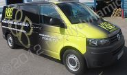 VW Transporter van vinyl wrapped in printed design by Totally Dynamic North London