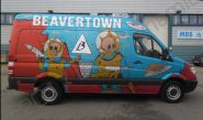 Mercedes Sprinter van fully vinyl wrapped for the Beavertown Brewery