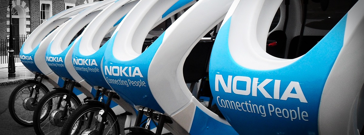 Advertising bike wraps for Nokia