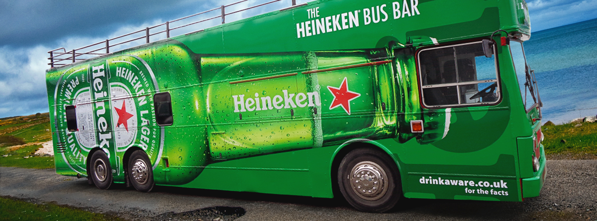 Vintage Bus Bar for Heineken