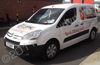 Citroen Berlingo van with wrapped recess panels and cut graphics by Totally Dynamic Lincoln