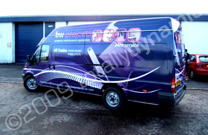Van wrapped by Totally Dynamic Central Scotland