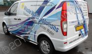 Fleet of vans wrapped for Waste Water Solutions by Totally Dynamic North London