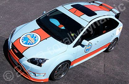 Ford wrapped Gulf Wrapped for Chris Oddie by Totally Dynamic North London