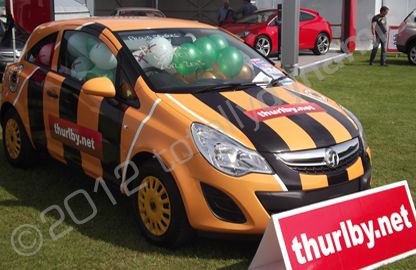 Vauxhall Corsa fully wrapped in printed design by Totally Dynamic Lincolnshire
