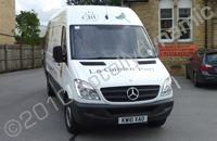 Mercedes Sprinter high roof long wheel base wrapped by Totally Dynamic Leeds/Bradford