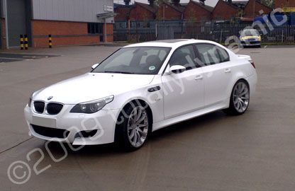 BMW M5 wrapped white by Totally Dynamic Leeds/Bradford