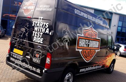 Ford Transit van fully wrapped in printed design by Totally Dynamic Southampton