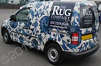 VW Caddy vinyl wrapped in full colour printed design by Totally Dynamic North London