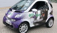 SmartforTwo wrapped with printed design by Totally Dynamic South London