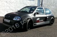 Renault Clio V6 wrapped matt black with graphics by Totally Dynamic Central Scotland