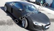 Audi R8 wrapped in matt black