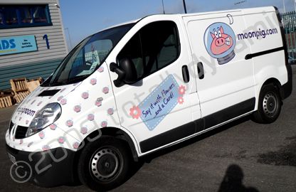 Renault van wrapped for Moonpig by Totally Dynamic North London