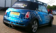 Mini convertible wrapped for Property & Land Exchange by Totally Dynamic Southampton
