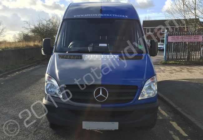 Mercedes Sprinter vinyl wrapped for Speedy Products