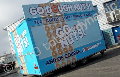 Catering unit wrapped for Go Dough Nuts by Totally Dynamic North London