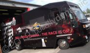 Race Transporter wrapped in printed design by Totally Dynamic Lincolnshire