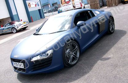 Audi R8 wrapepd matt blue by Totally Dynamic North London