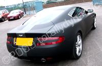 Aston Martin wrapped matt black by Totally Dynamic North London