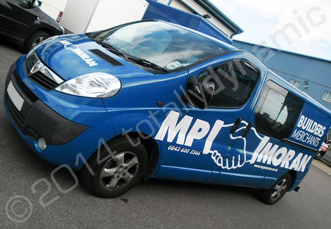 Vauxhall Vivaro fully wrapped in a printed vinyl van wrap for MPI Moran by Totally Dynamic North London