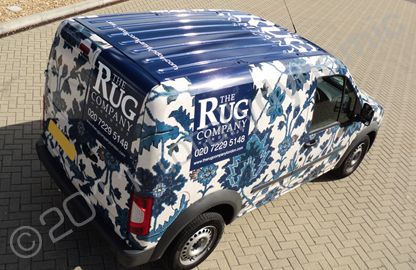 Ford Transit Connect for the Rug Company fully wrapped by Totally Dynamic South London